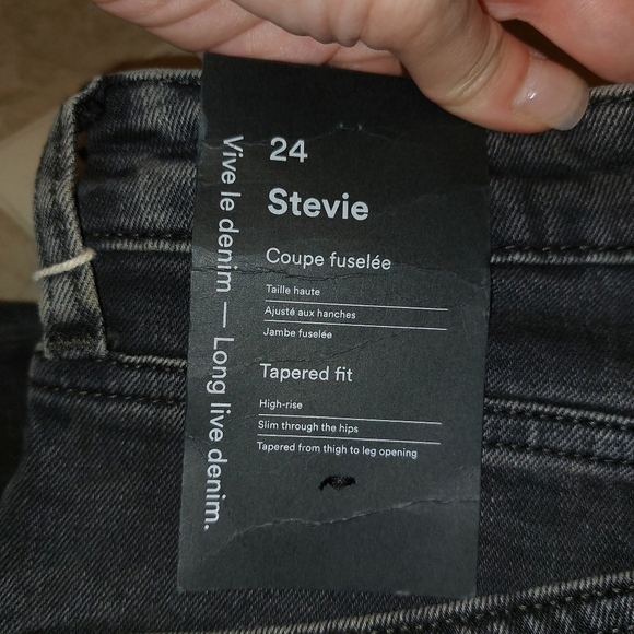 Frank and oak stevie tapered fit high rise jeans bnwt size 24 - Picture 7 of 8